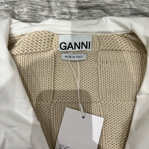 ❗️SOLD❗️BNWT Ganni Collared Cardigan - Picture 3 of 6